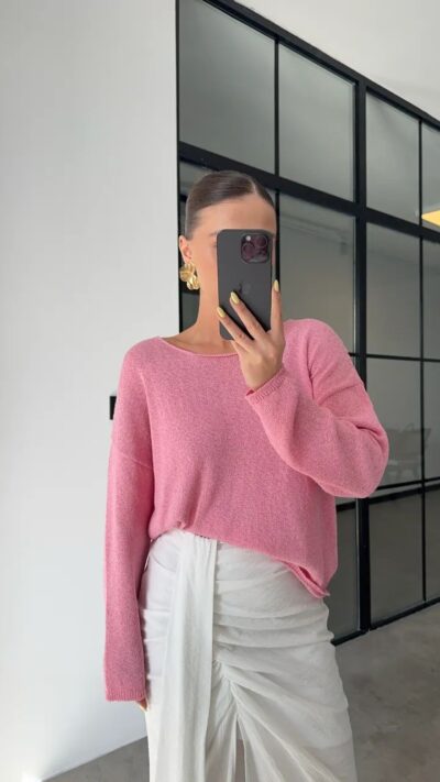 Pink Mercerized Knitwear